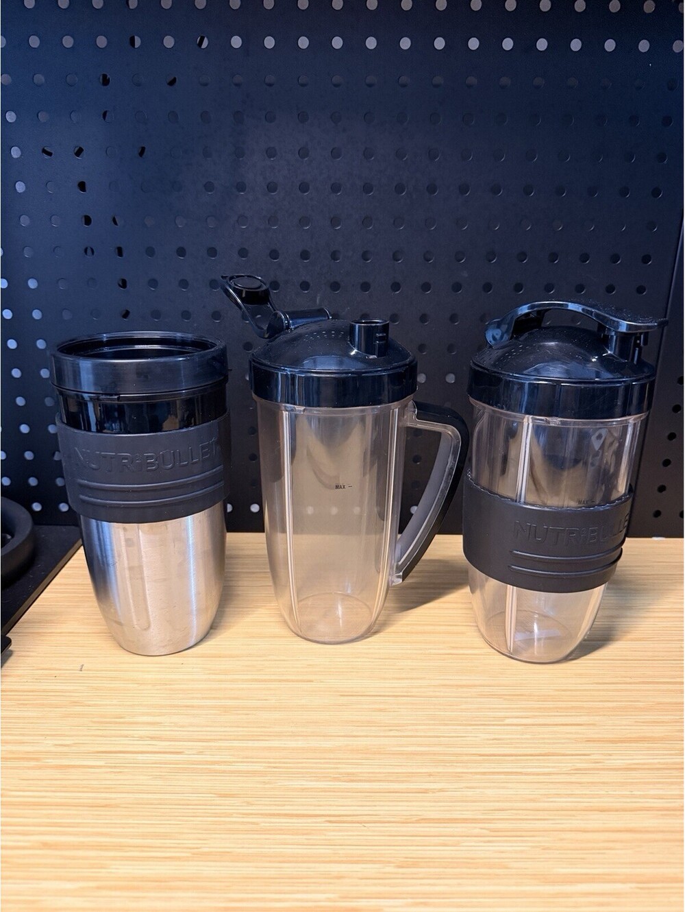 lot cups with lids for nutribullet one stains steel 3 different sizes plastic